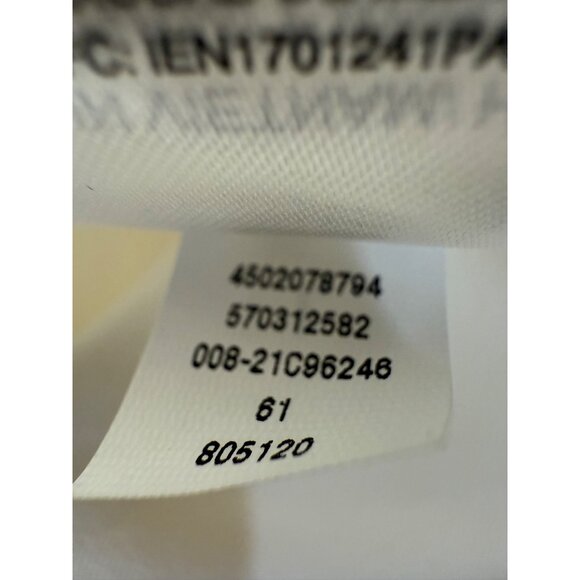 Chicos New Ponte Shirt Size XL w/ Gold Snap Back Buttons 3/4 Sleeve Ecru White - Picture 10 of 12